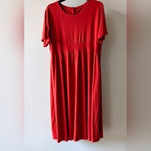 Women's Orange Short-Sleeve Maxi Dress Size 24W